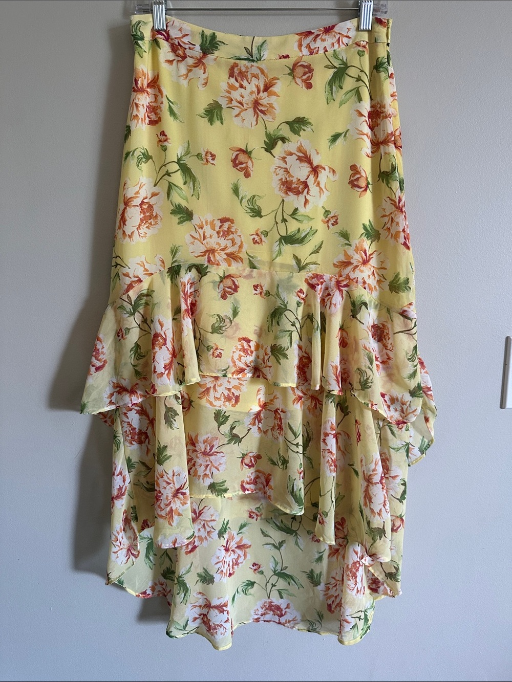 Ruffled High-Low Hem Floral Skirt & Top Set - Picture 8 of 9